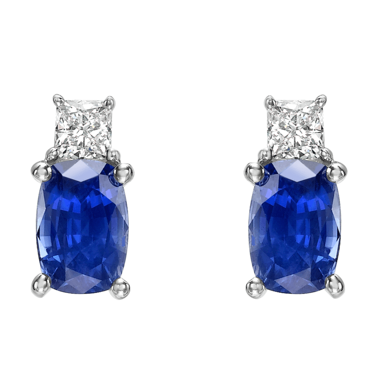 Sapphire and diamond earrings