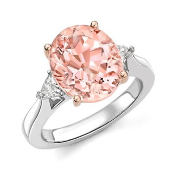 morganite and diamond ring