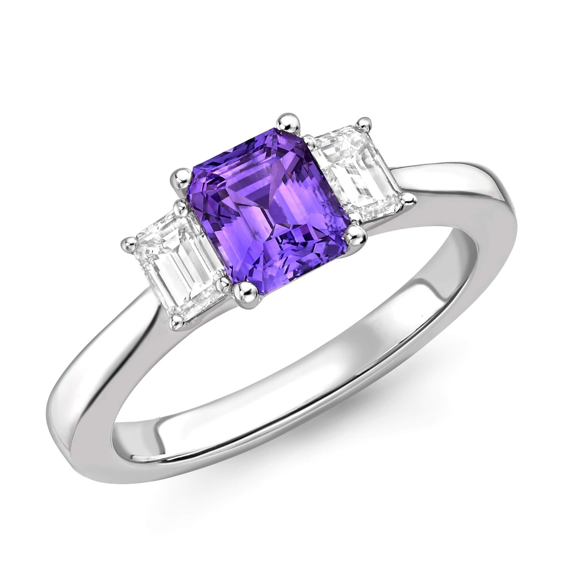 Purple sapphire and diamond ring The Diamond Trust